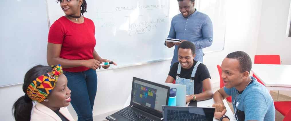 people talking and laughing