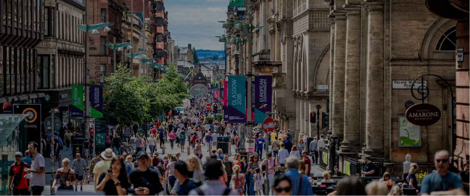 Photo of people in a city