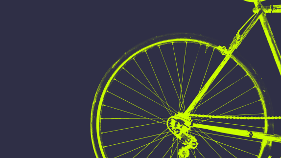 illustration of bicycle on dark background