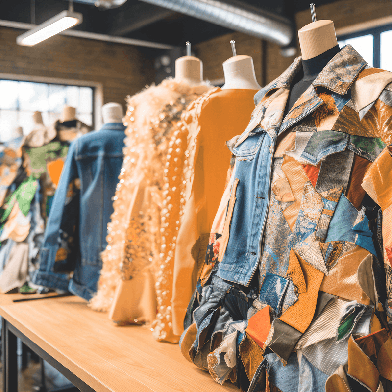 Clothes being made on manikins