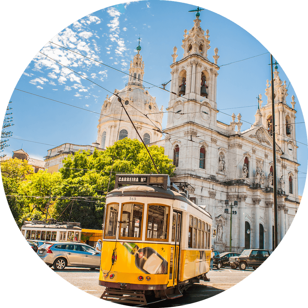 Image of Lisbon with tram