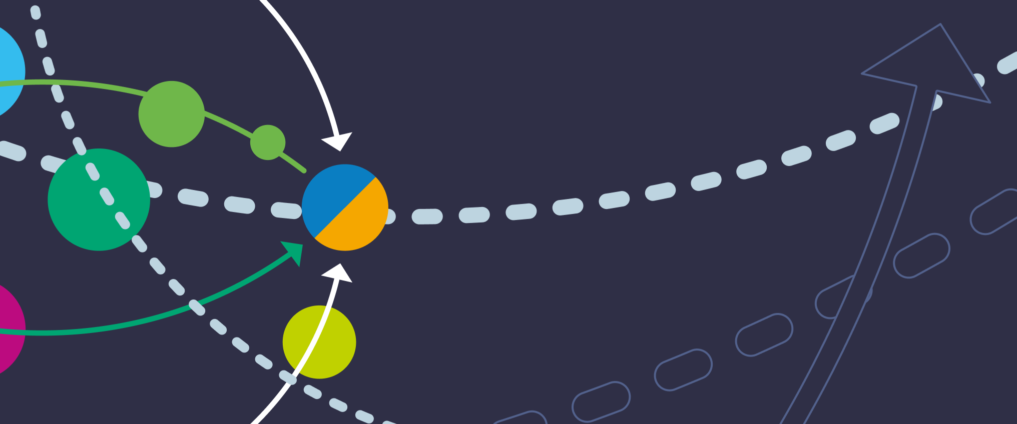 A stock image showing supply chains and multiple colours are represented.