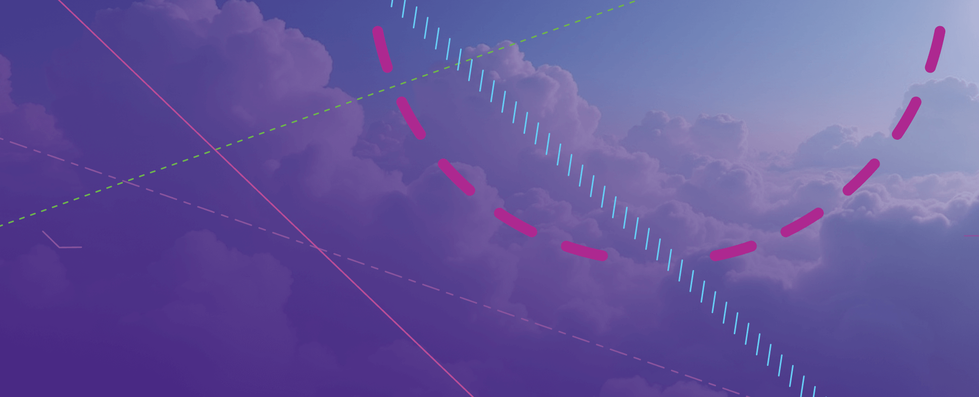 Pattern on top of a picture of clouds