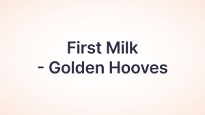 First Milk - Golden Hooves logo
