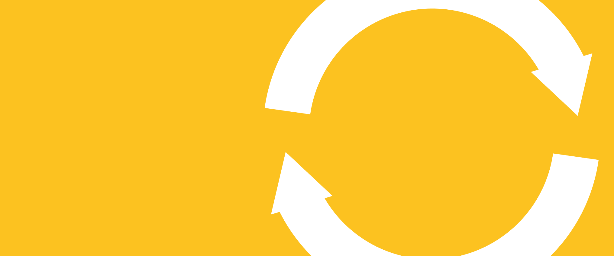White circle on yellow background