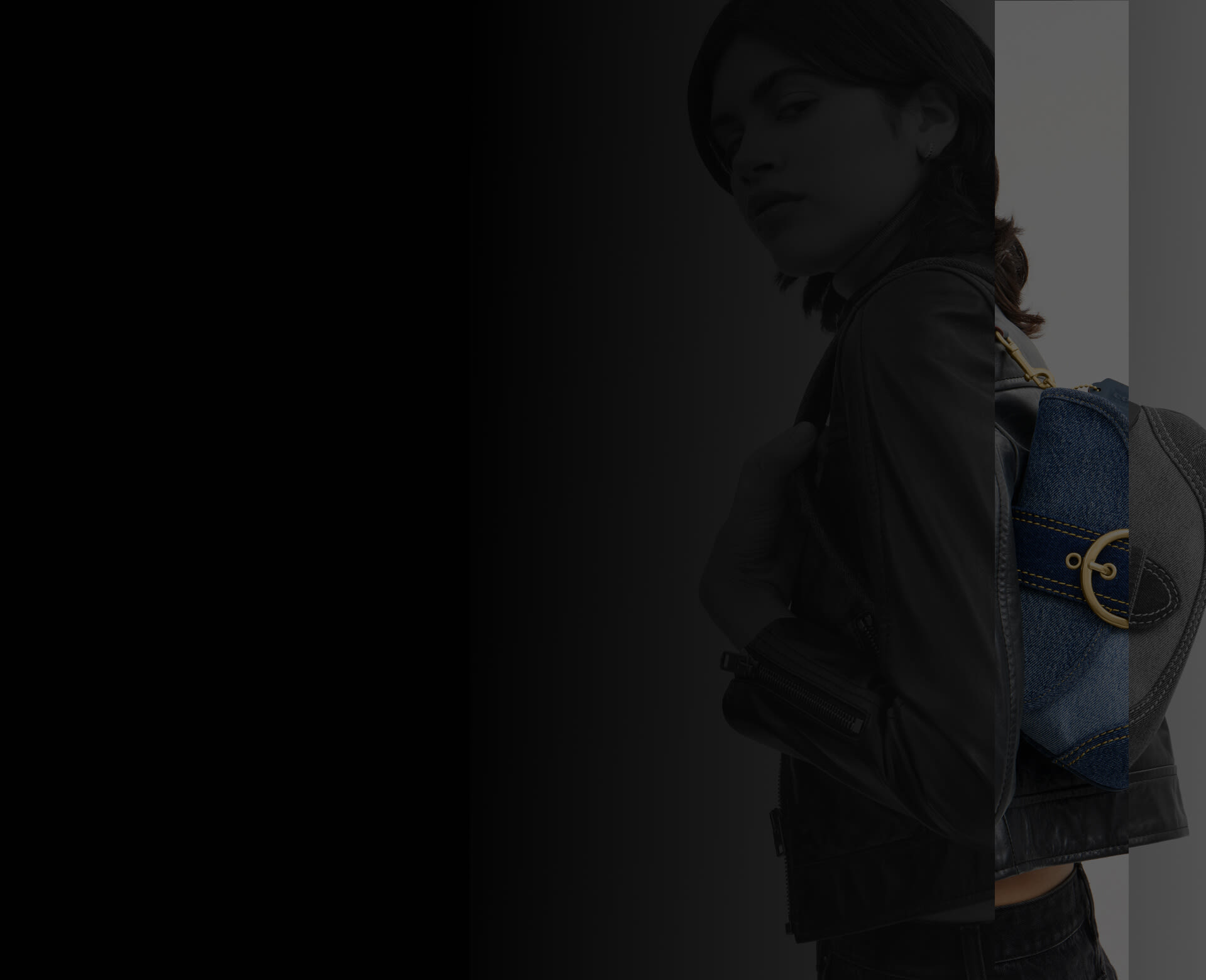 Person carrying a handbag over their shoulder