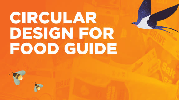 Food products with orange overlay