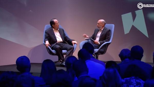 people discussing on stage