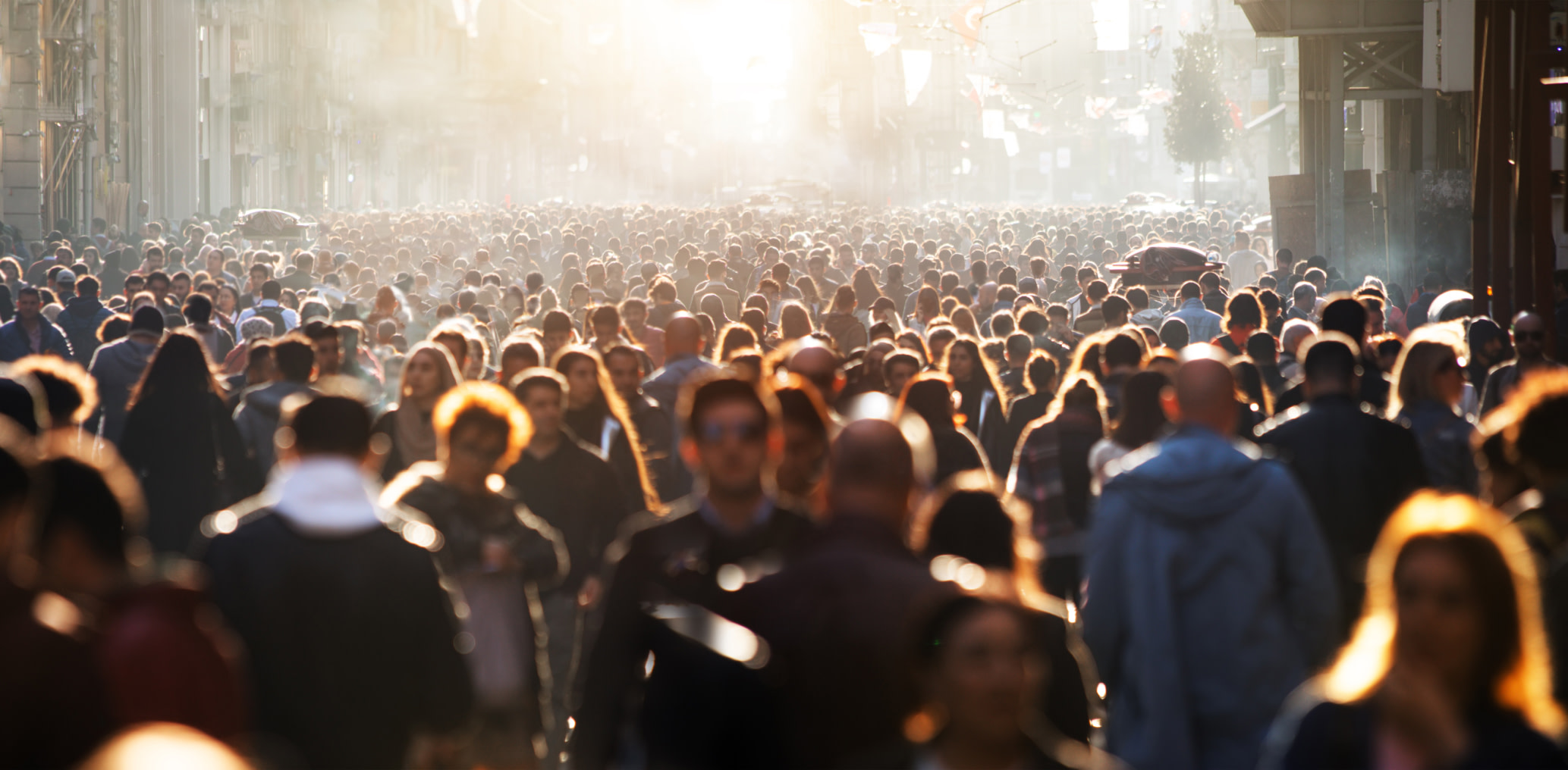 People walking in a city