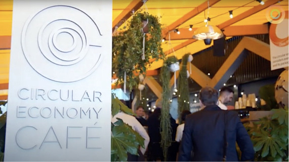 Interior of circular economy cafe