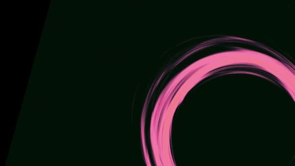 Neon pink semi-circle on a black background 