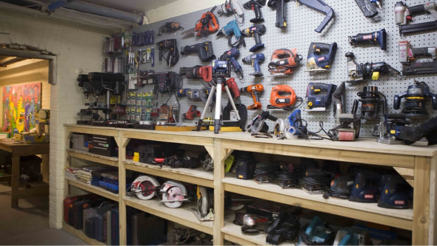 Photo of tools in a workshop