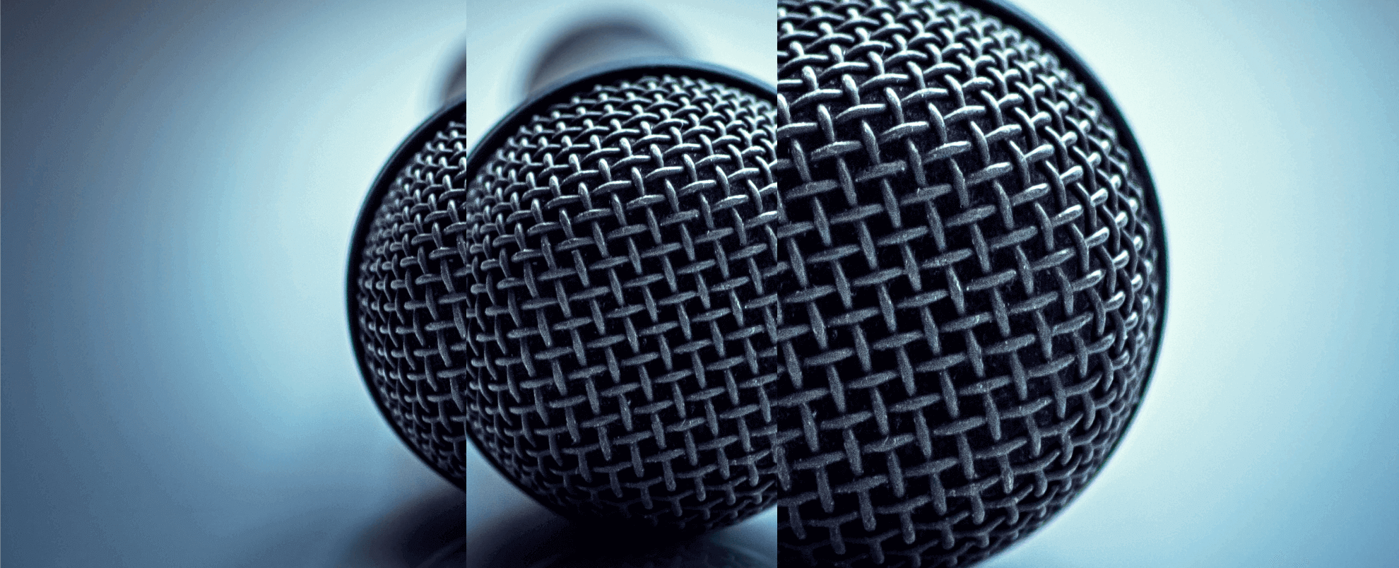 Close up picture of a microphone