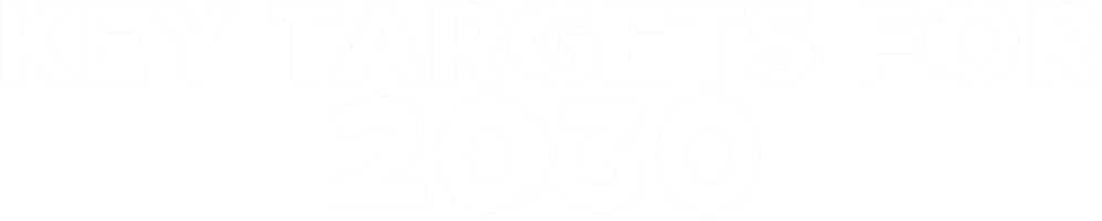 Text saying "key targets for 2030"