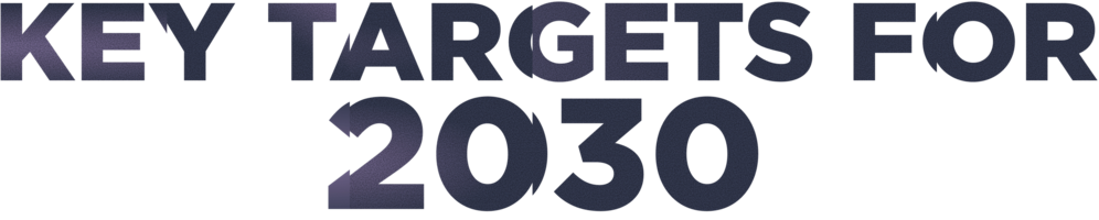 Text saying "key targets for 2030"