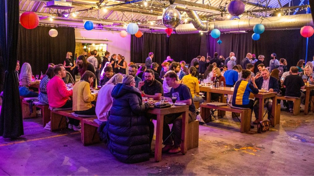people enjoying food