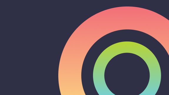 Gradient circles on dark background