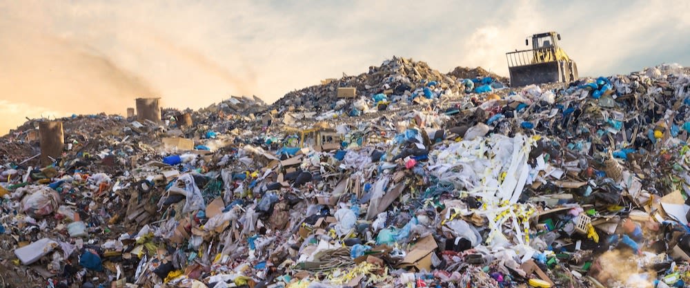 Photo of waste at landfill
