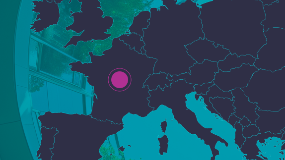 France highlighted on a map