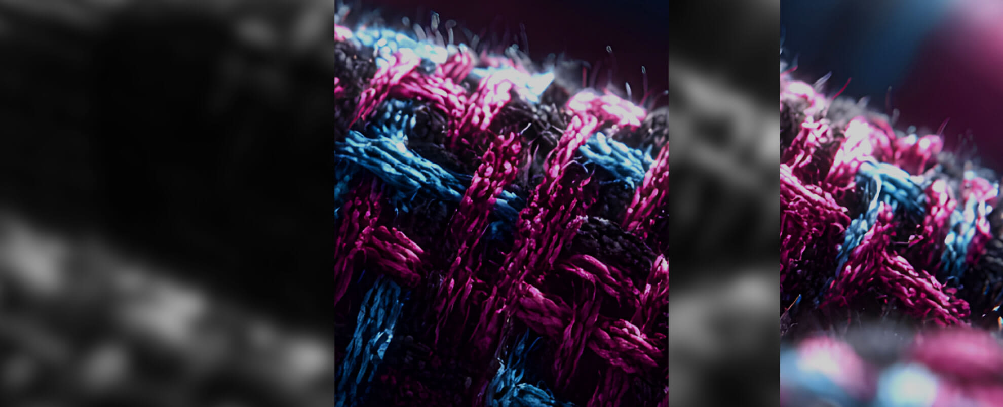 Coloured purple fabric