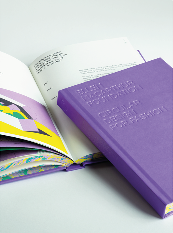 Circular design for fashion book front cover