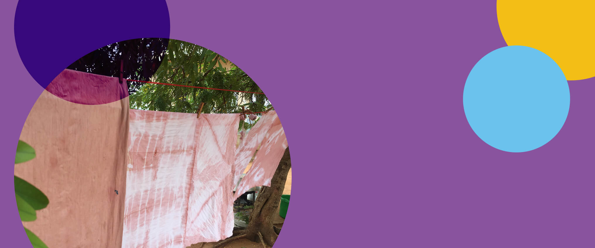 Abstract pattern with photo of textiles