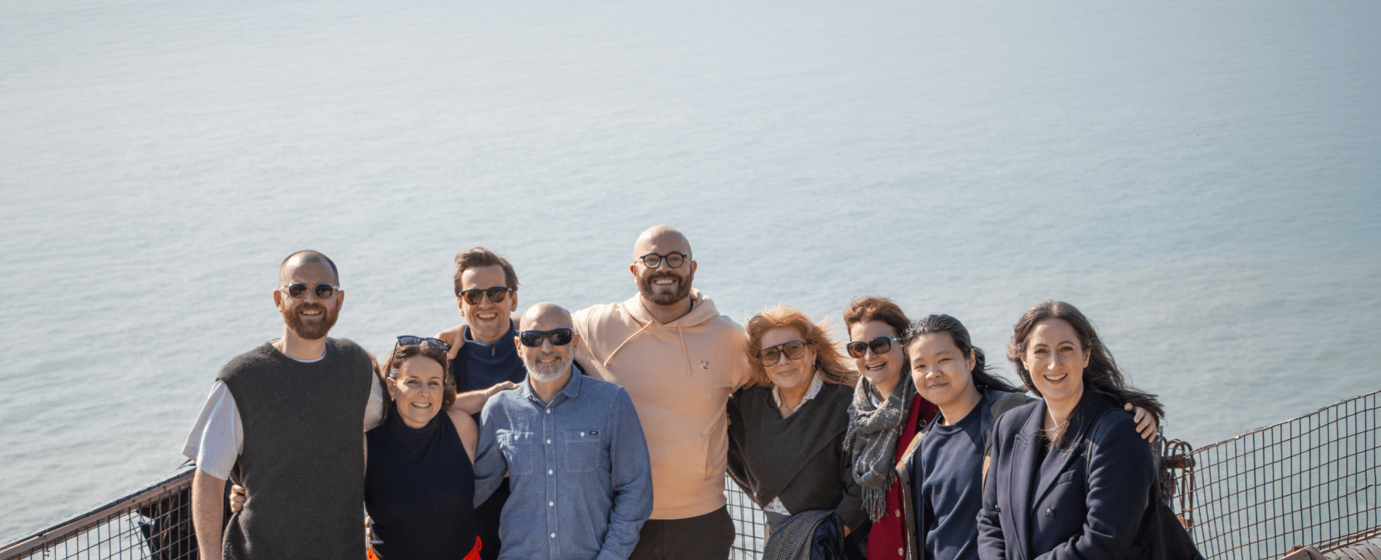 A picture of The Ellen MacArthur foundation leadership team smiling for a photo
