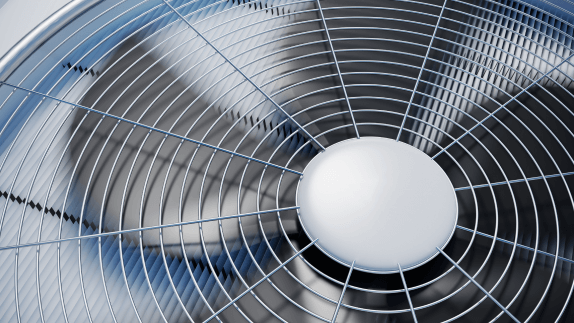 Close up image of a fan