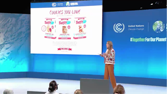 Person talking on stage