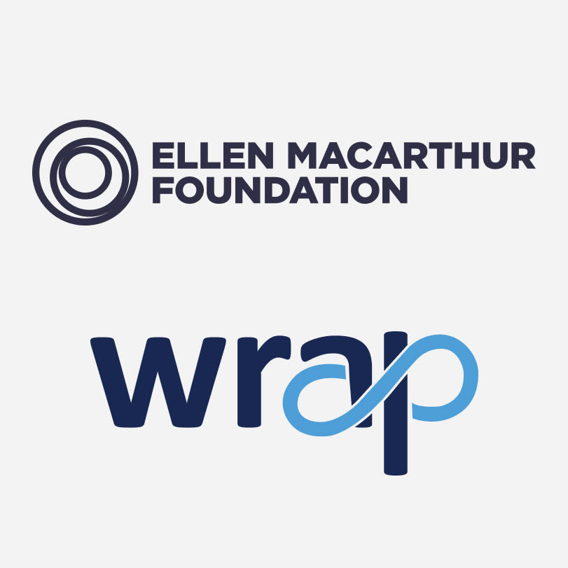 Ellen MacArthur Foundation and Wrap logos