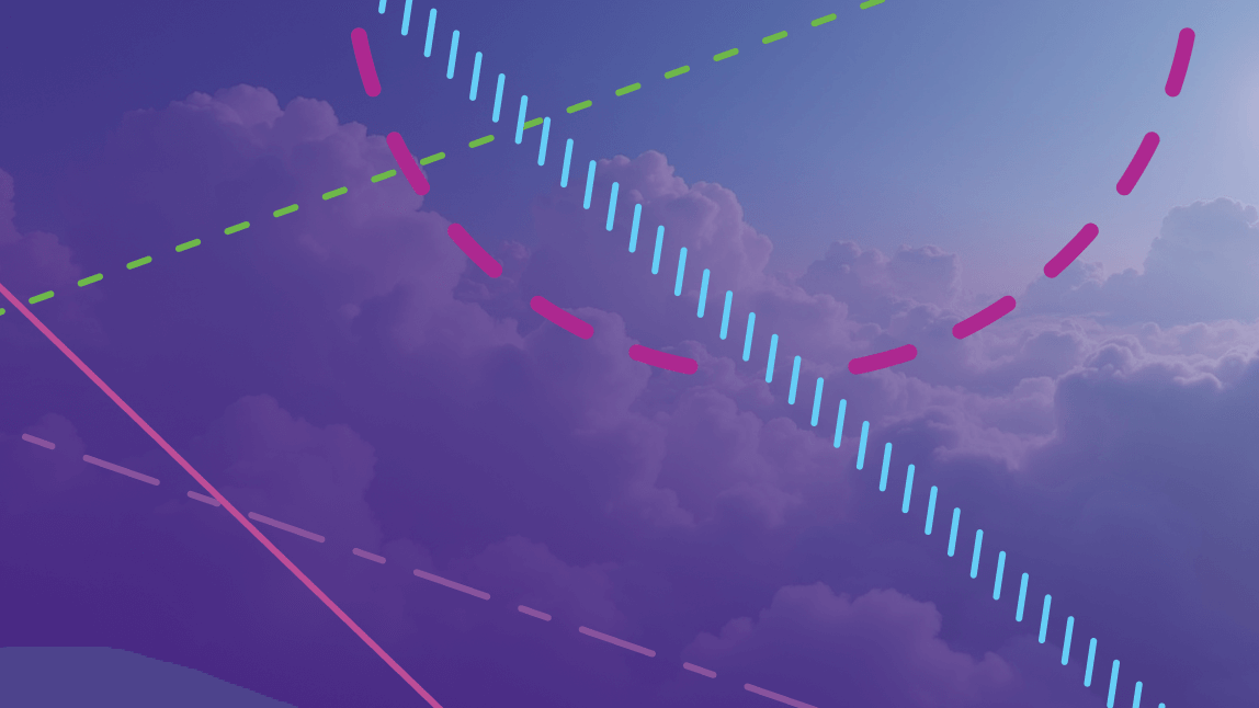 Pattern on top of a picture of clouds