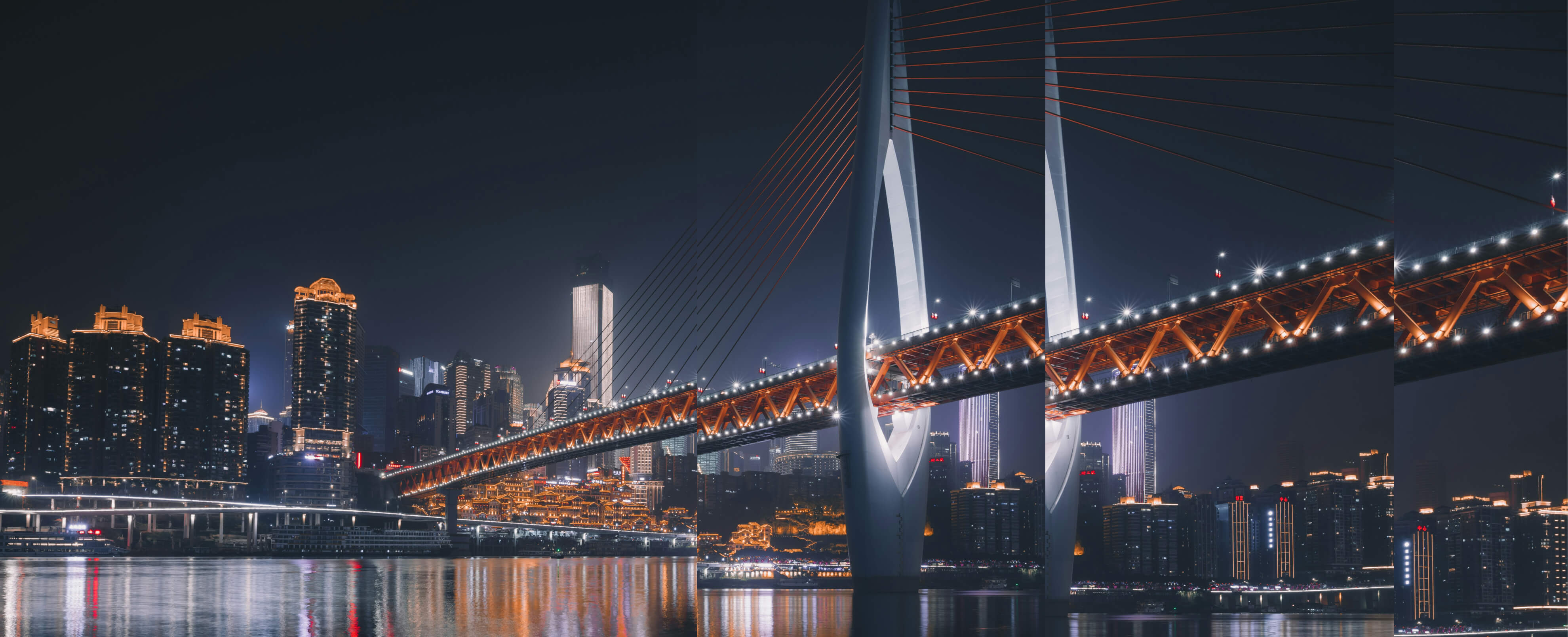 Chinese city at night