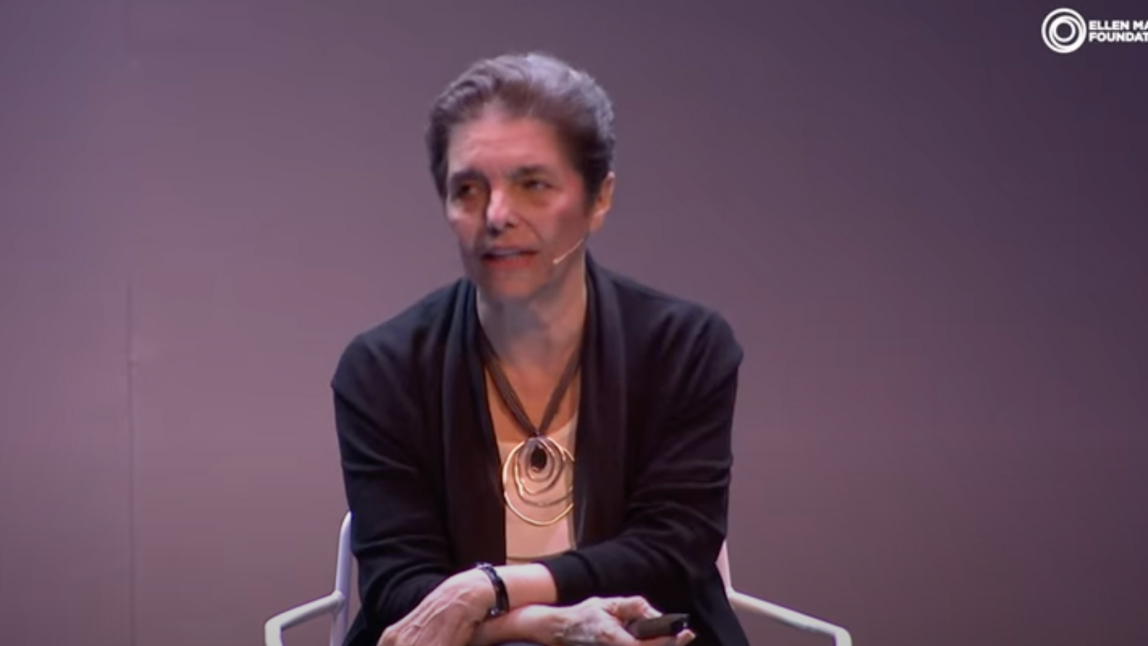 person talking on stage