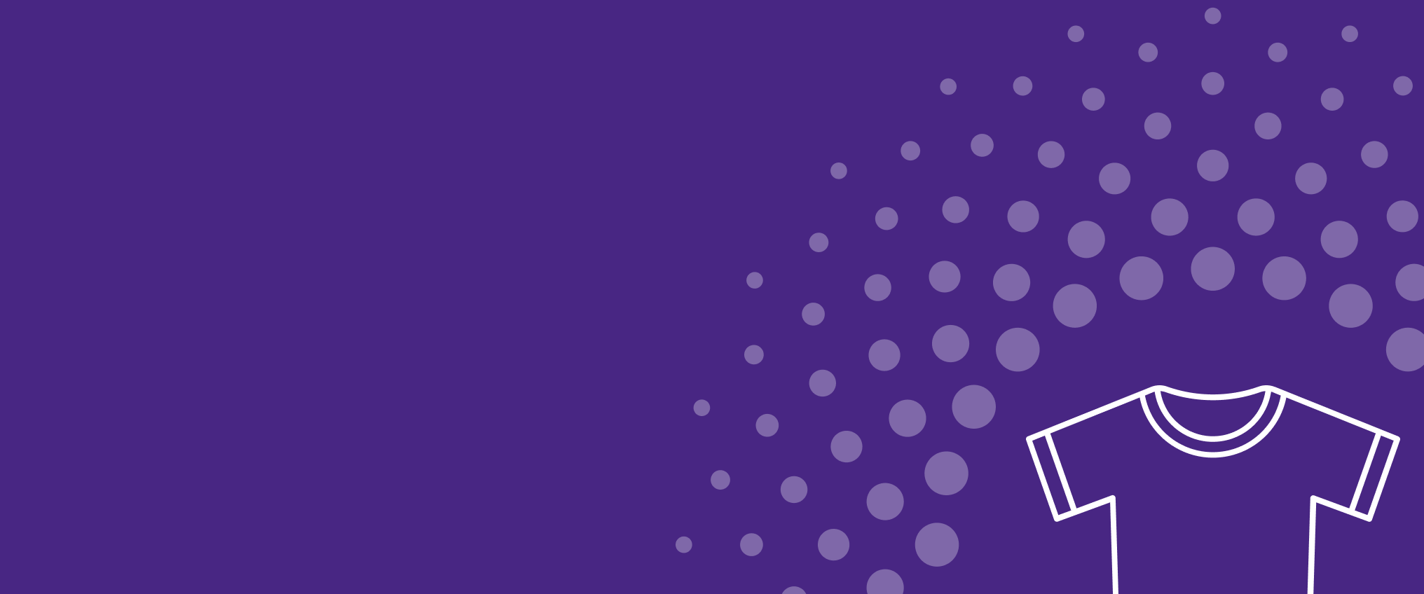 dots on purple background with fashion illustration