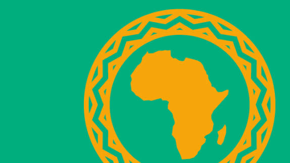 Image of africa on green background