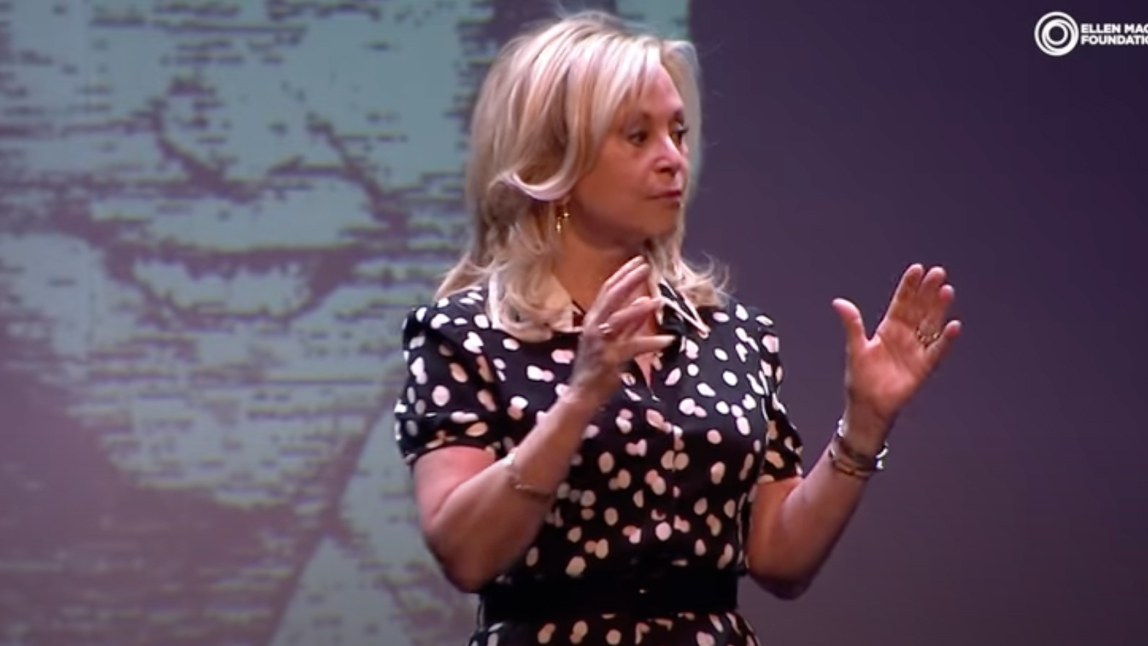 person talking on stage