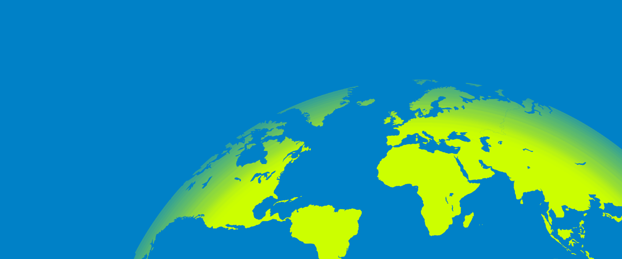 Illustration of the earth on a blue background