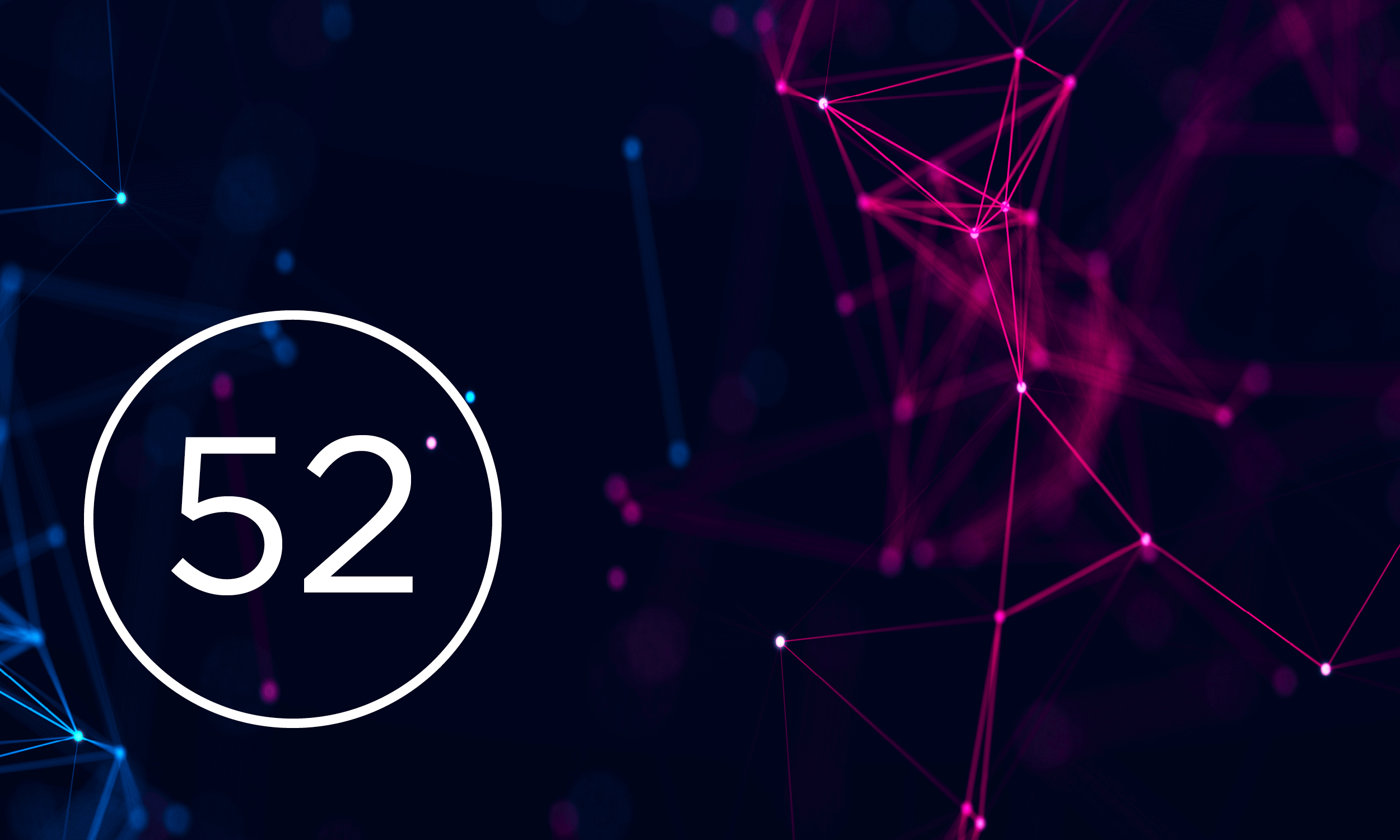 abstract image on black background with numbers '52' bottom left corner