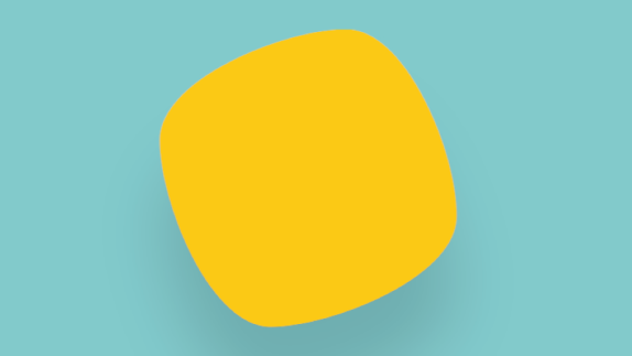 Yellow blob on blue background