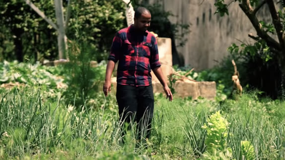 Henrique Hamilton walking in a field