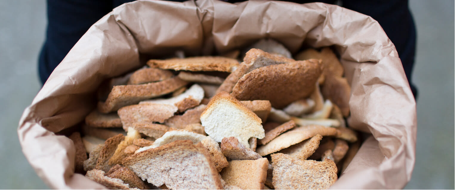 Photo of bread in paper bag