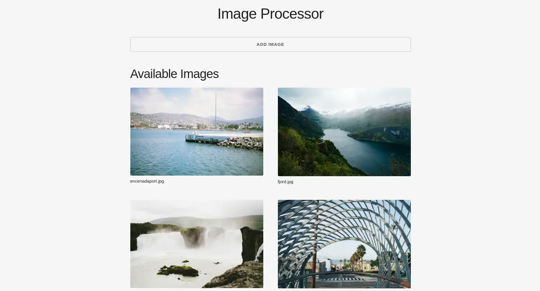Screenshot of Image Processor.