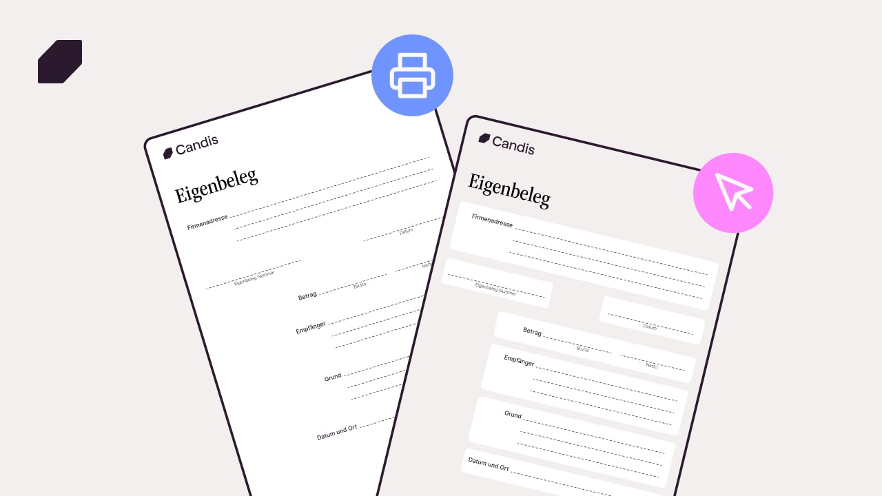 Erstelle einen Eigenbeleg mit dieser Vorlage