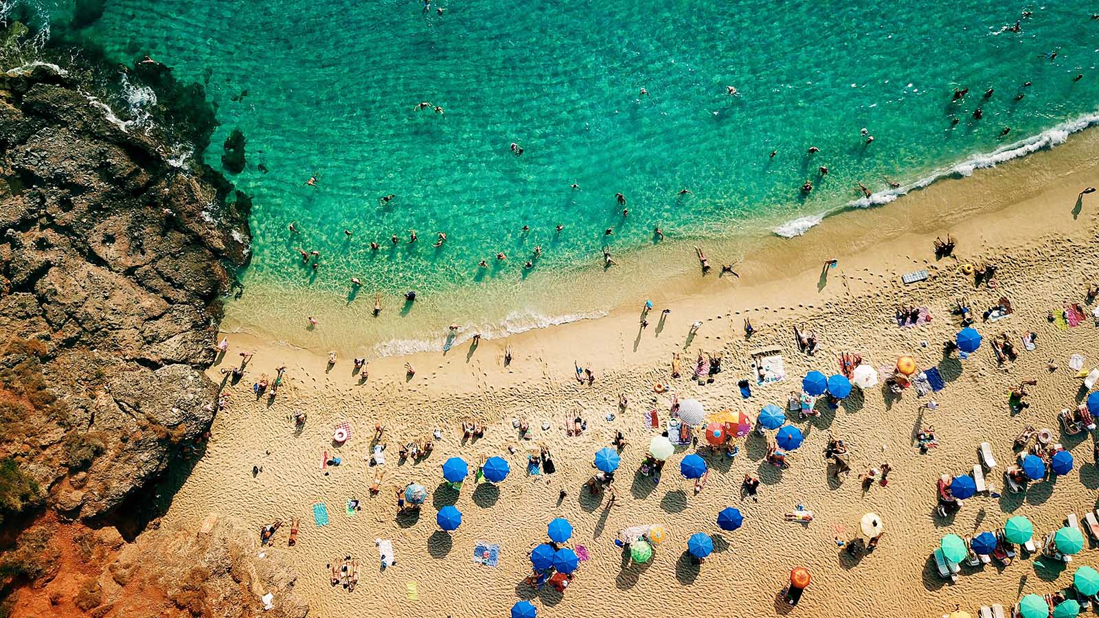 växla valuta semester - strand i Turkiet Lendobloggen