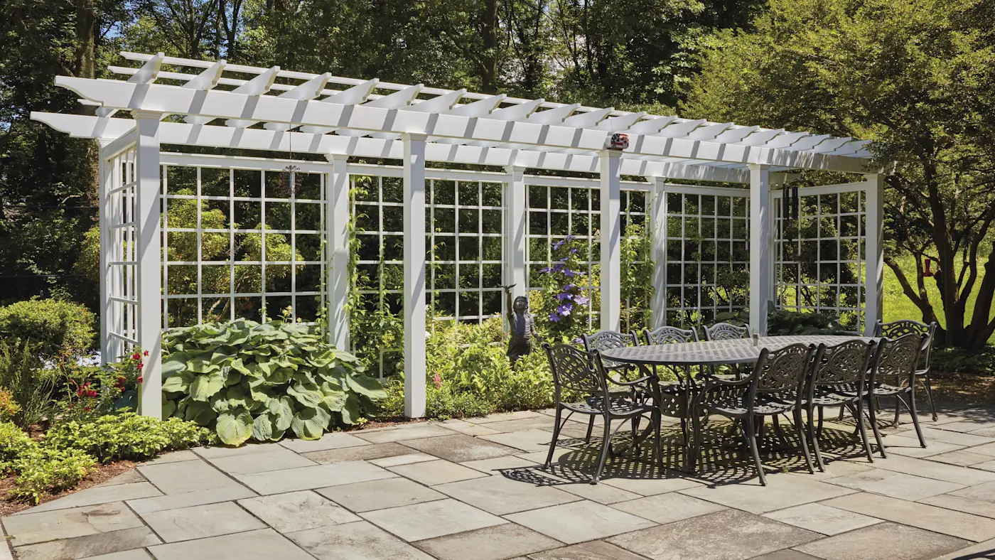 Patio Pergola with Lattice Panel - 635699 | Walpole Outdoors