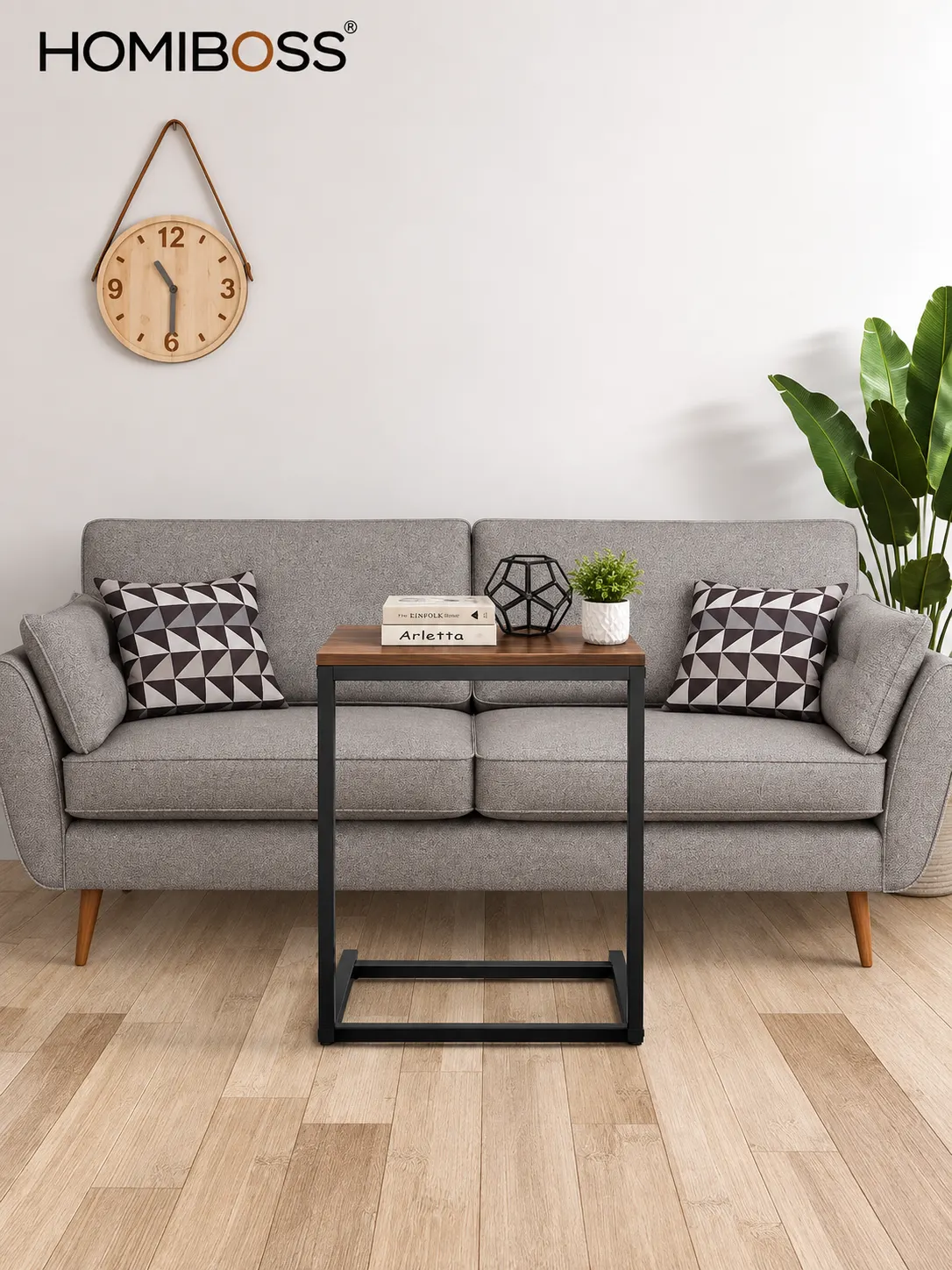 Homiboss ET-02 Premium C-Shaped Bedside & Sofa Laptop Side Table thumbnail 3