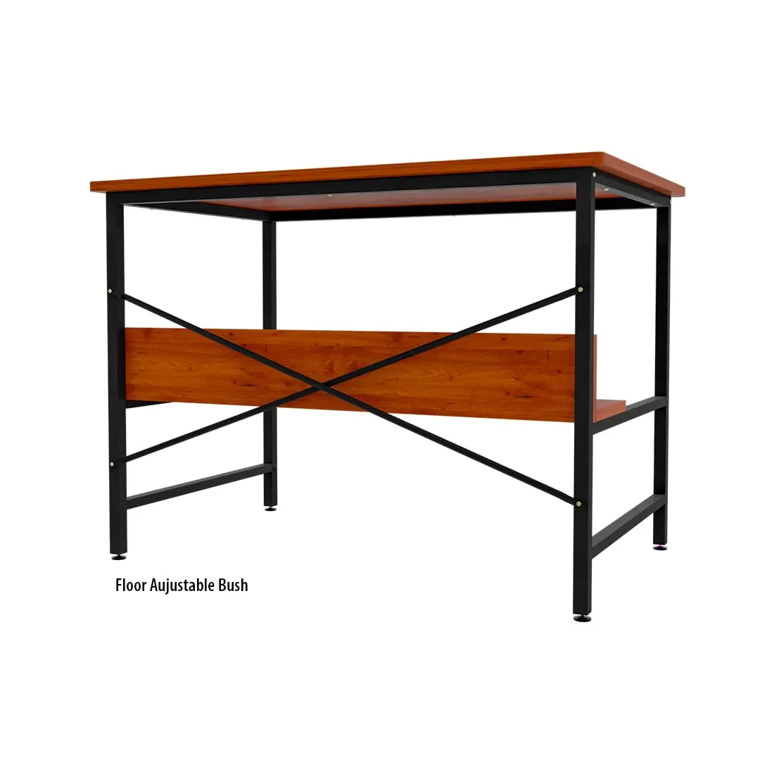 Homiboss Ertiga Metal Computer & Study Table with Storage Shelves thumbnail 2