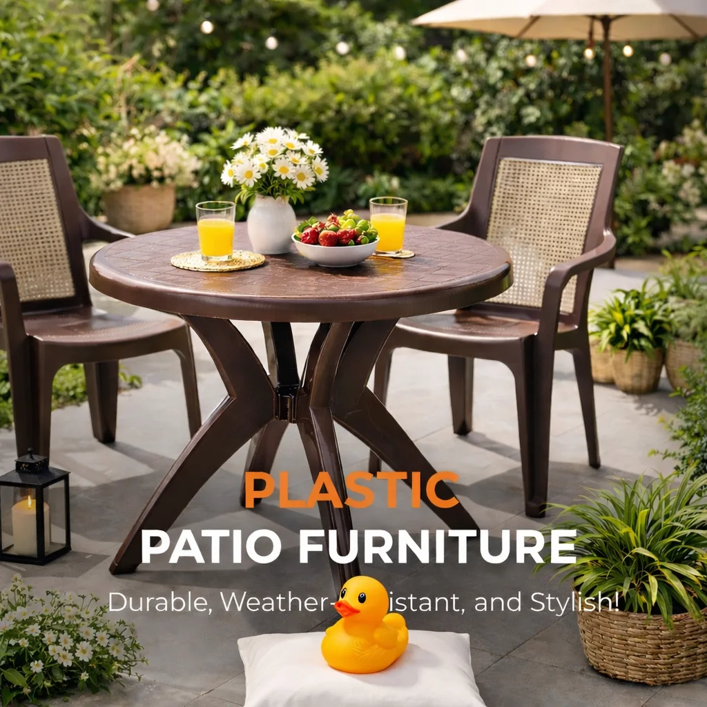 Homiboss Magna Heavy-Duty Plastic Indoor & Outdoor Dining Table - view 1