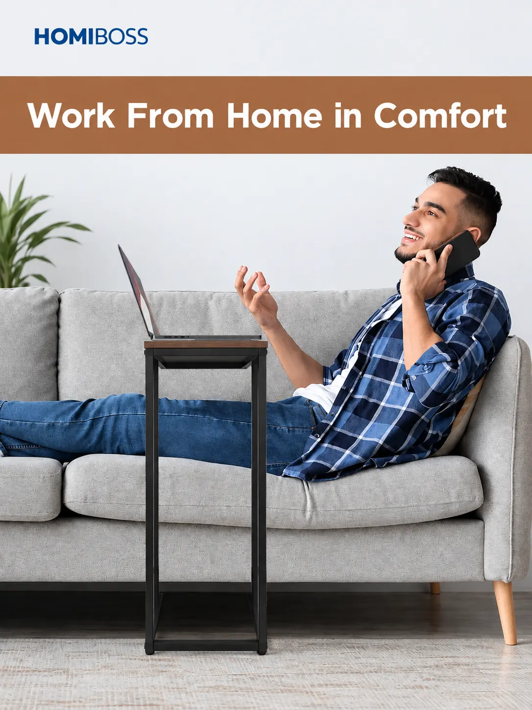 Homiboss ET-01 Strong Metal Frame Bedside & Side Table thumbnail 6