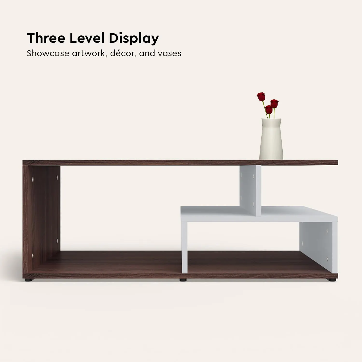 Homiboss CT03 Modern Living Room Center Coffee Table with Open Storage thumbnail 3
